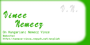 vince nemecz business card